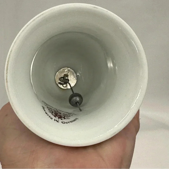 House of Goebel Porcelain Bell White Blue - Picture 3 of 5